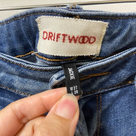 Driftwood High Rise Jackie Side Stripe Jeans sz 27 - Picture 3 of 15